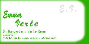 emma verle business card